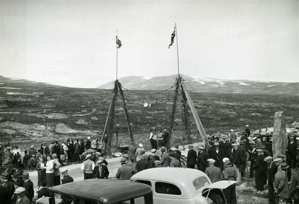 Åpning av veien over Saltfjellet 1937. - Klikk for stort bilde