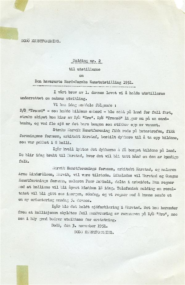 Bodø kunstforening 1951 - Klikk for stort bilde