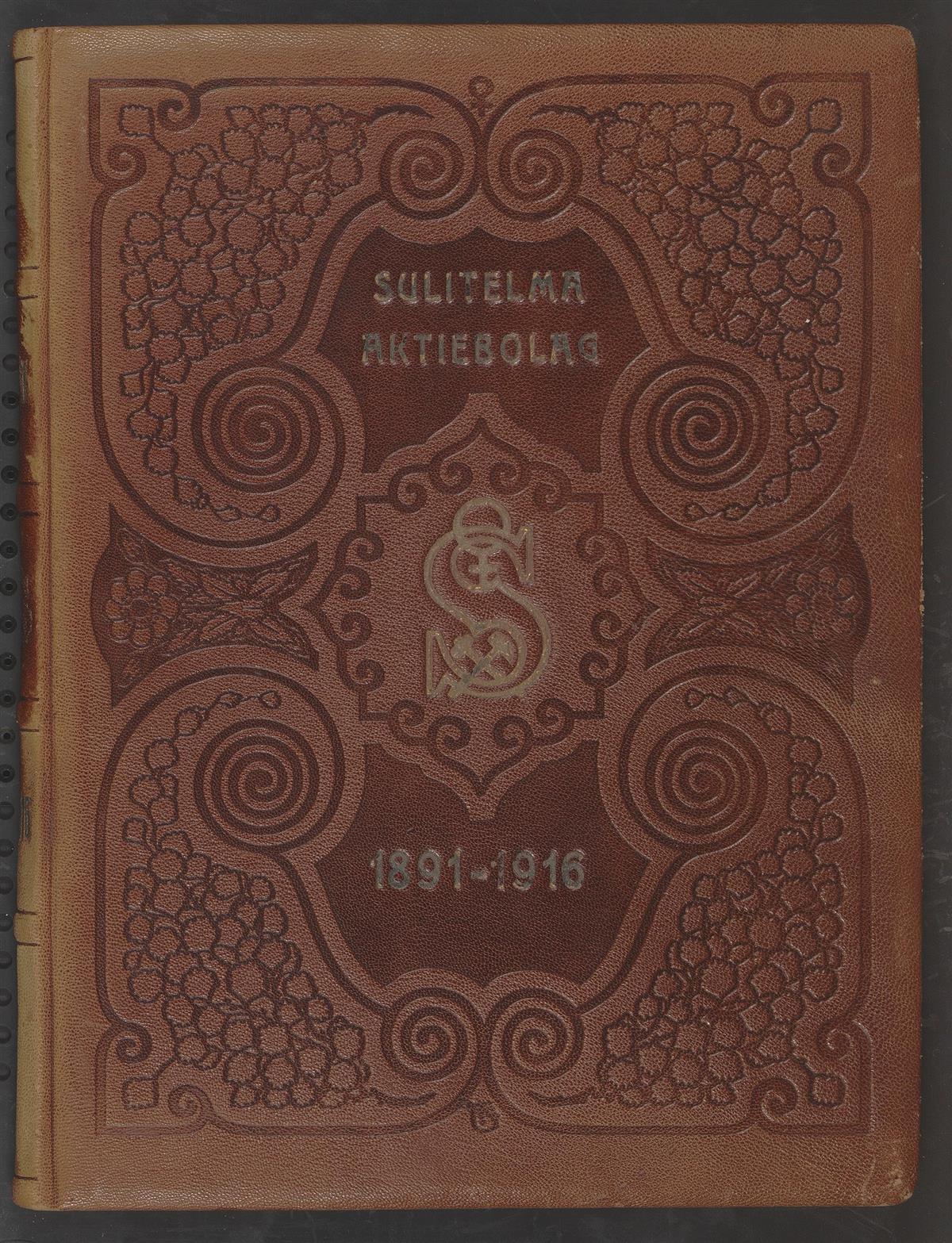 Sulitjelma Aktiebolag 1891-1916 Omslag jubileumsbok - Klikk for stort bilde
