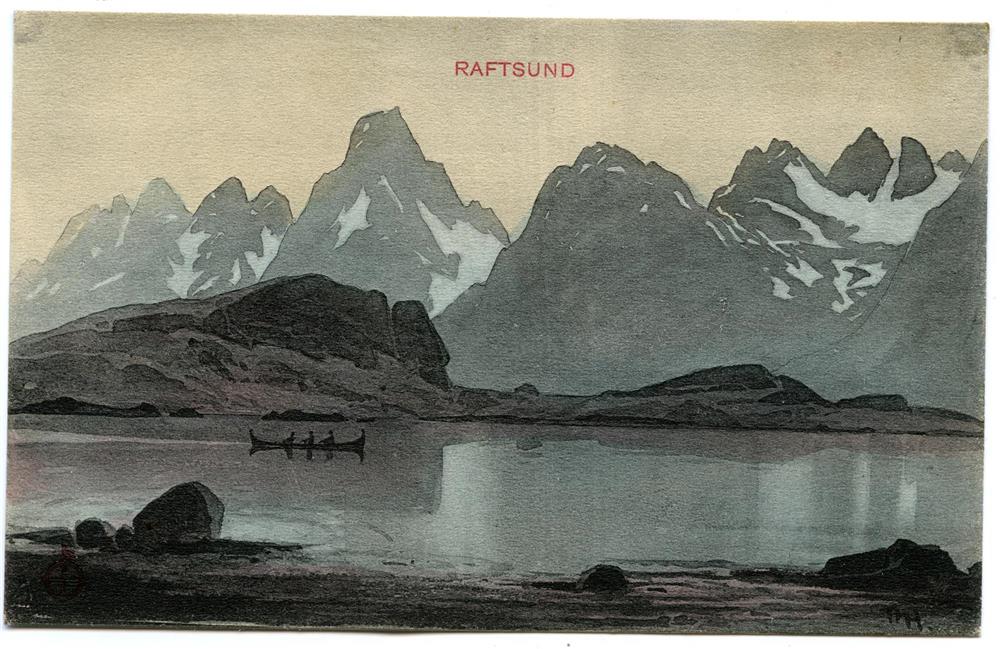 Postkort Raftsund, Thoralv Holmboe - Klikk for stort bilde